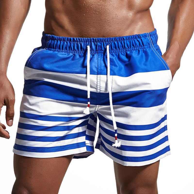 Heren Korte Broeken Strandshort Met Strepen