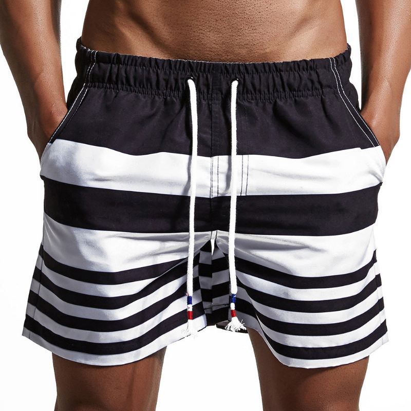 Heren Korte Broeken Strandshort Met Strepen