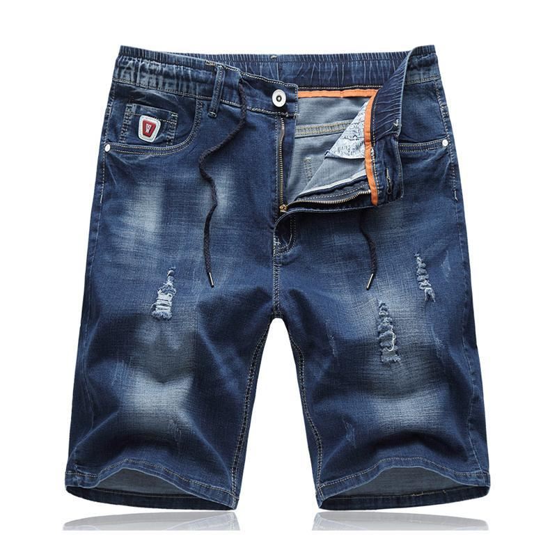 Heren Zomer Dunne Denim Shorts