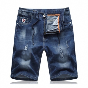 Heren Zomer Dunne Denim Shorts