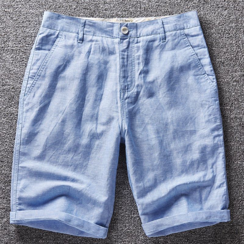 Heren Zomerse Linnen Stijl Shorts