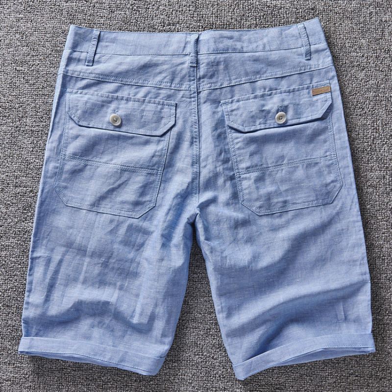 Heren Zomerse Linnen Stijl Shorts