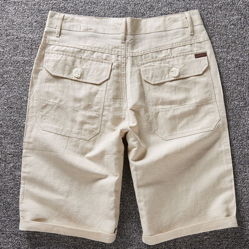 Heren Zomerse Linnen Stijl Shorts