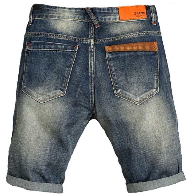 Hole Jeans Losse Cowboyshort Korte Broeken Heren