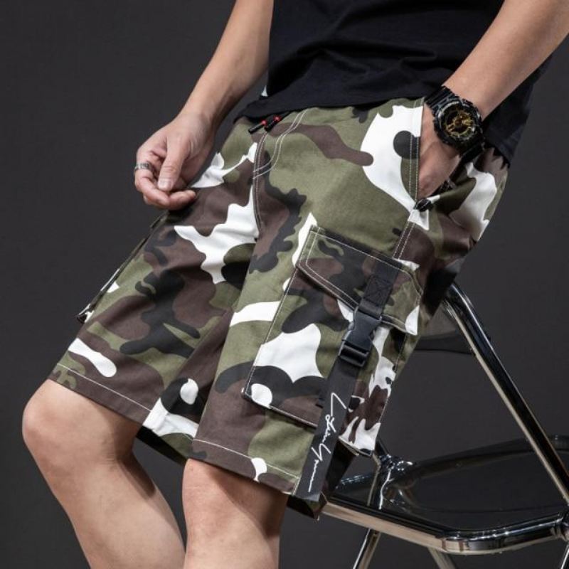 Klassieke Camouflage Elastische Stijl Short Korte Broeken Heren