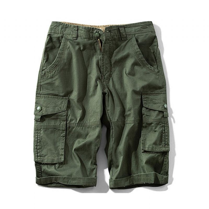 Korte Broeken Cargoshorts Met Militaire Camouflage Voor Heren