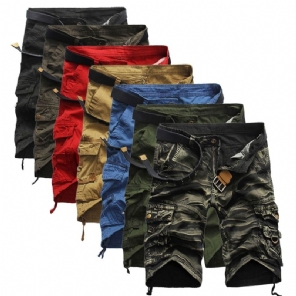 Korte Broeken Comfortabele Camo Cargo-short Voor Heren