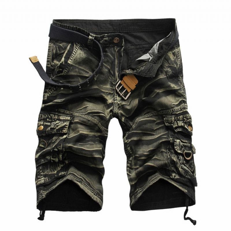 Korte Broeken Comfortabele Camo Cargo-short Voor Heren