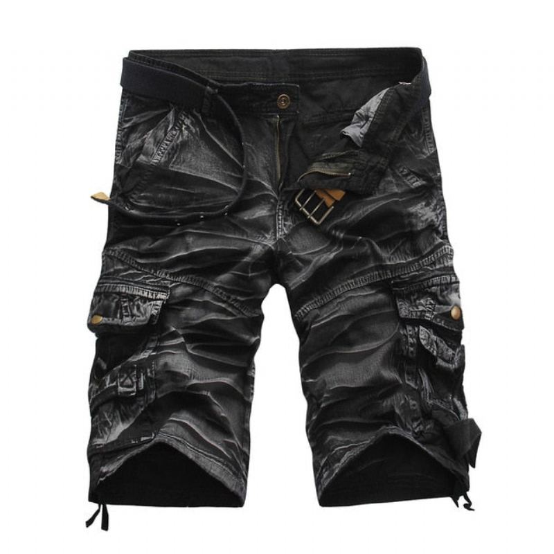 Korte Broeken Comfortabele Camo Cargo-short Voor Heren