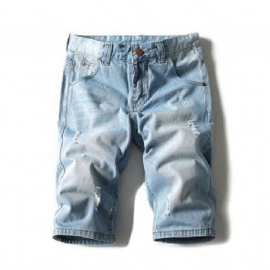 Korte Broeken Lichte Jeansshorts Voor Heren