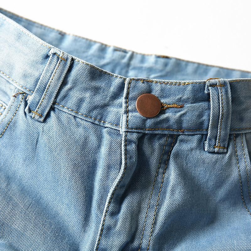 Korte Broeken Lichte Jeansshorts Voor Heren