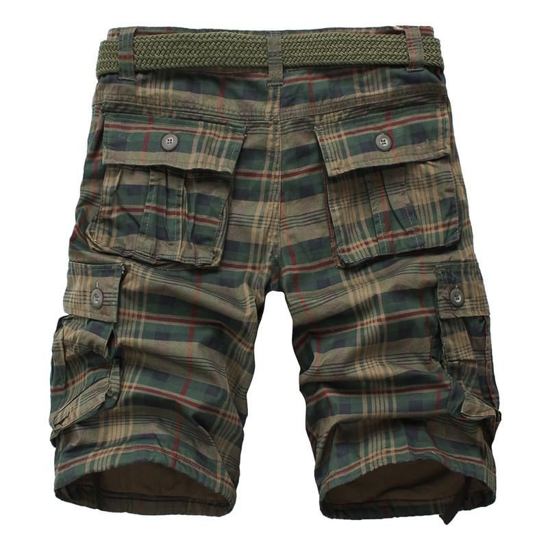 Mode Geruite Shorts Heren