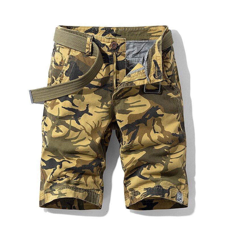 Mode Katoenen Camouflage Shorts Heren