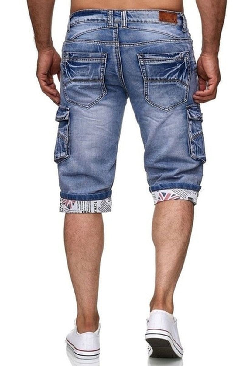 Skinny Denim Jeansshort Korte Broeken Heren