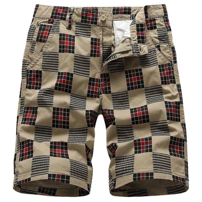 Zomer Bermuda Rechte Plaid Rits Short Korte Broeken Heren