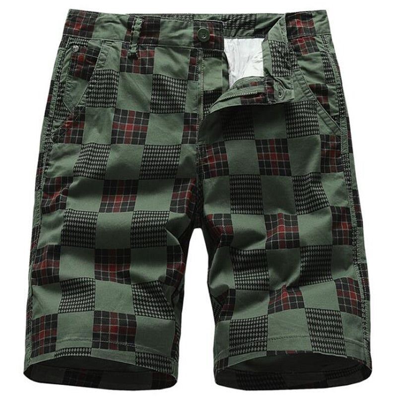 Zomer Bermuda Rechte Plaid Rits Short Korte Broeken Heren