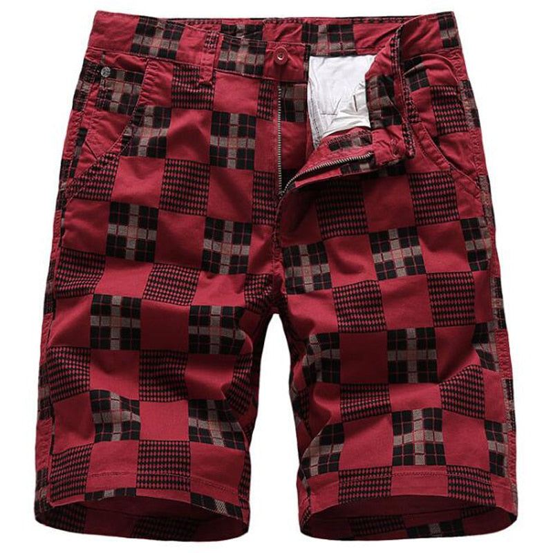 Zomer Bermuda Rechte Plaid Rits Short Korte Broeken Heren