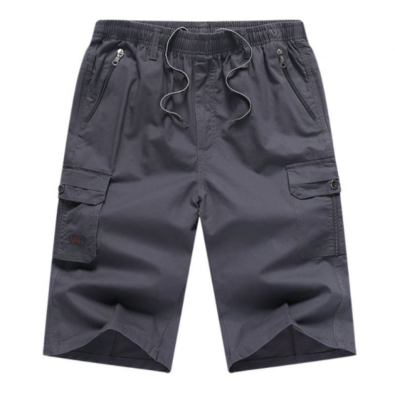 Zomer Knielange Leger Cargo Shorts Heren