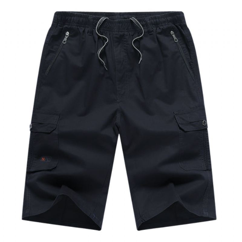 Zomer Knielange Leger Cargo Shorts Heren