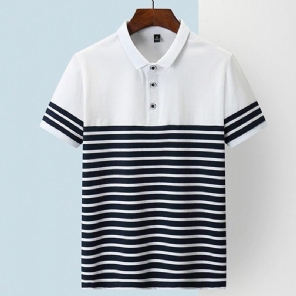 Heren Gestreept Poloshirt