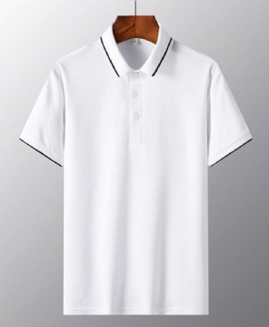 Heren Poloshirts Effen Golf Zomer Katoenen Poloshirt