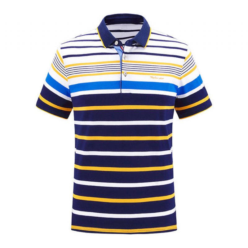 Heren Poloshirts Gek Zomers Gestreept Poloshirt