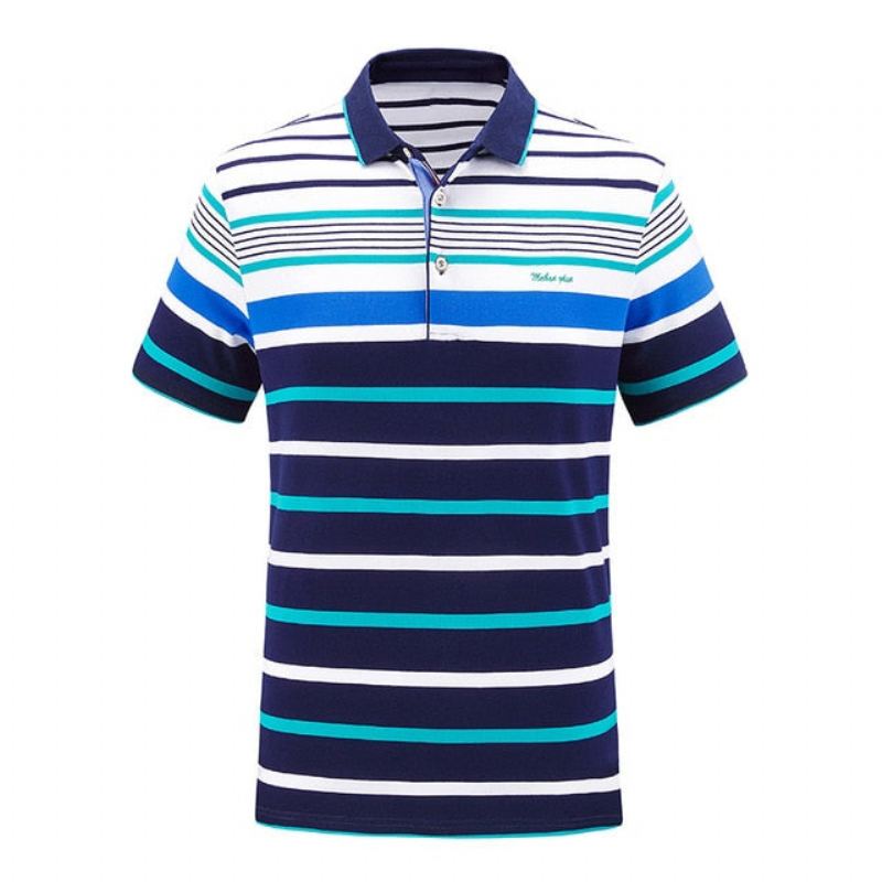 Heren Poloshirts Gek Zomers Gestreept Poloshirt