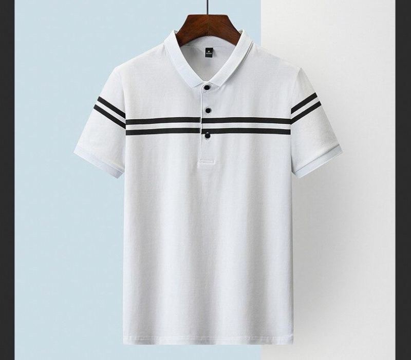 Heren Poloshirts Half Gestreept Poloshirt Met Patchwork