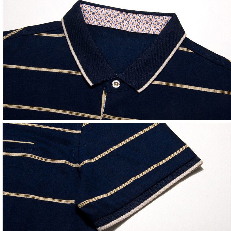 Heren Poloshirts Katoenen Mode Gestreepte Polo