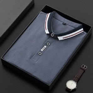 Heren Poloshirts Katoenen Mode-poloshirt Met Korte Mouwen