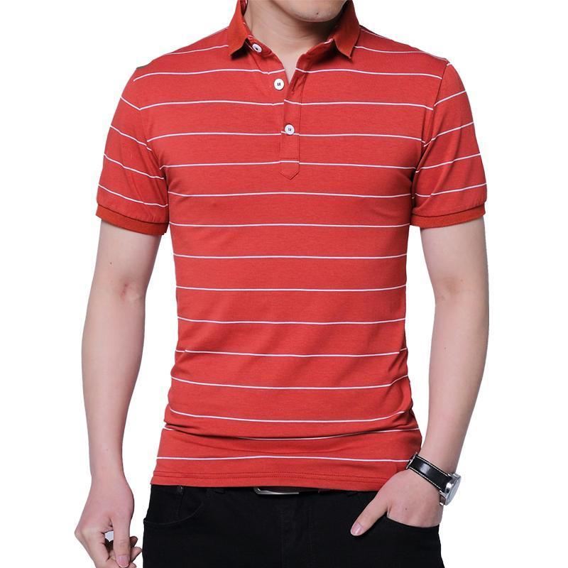 Heren Poloshirts Merk Zomer Gestript Poloshirt