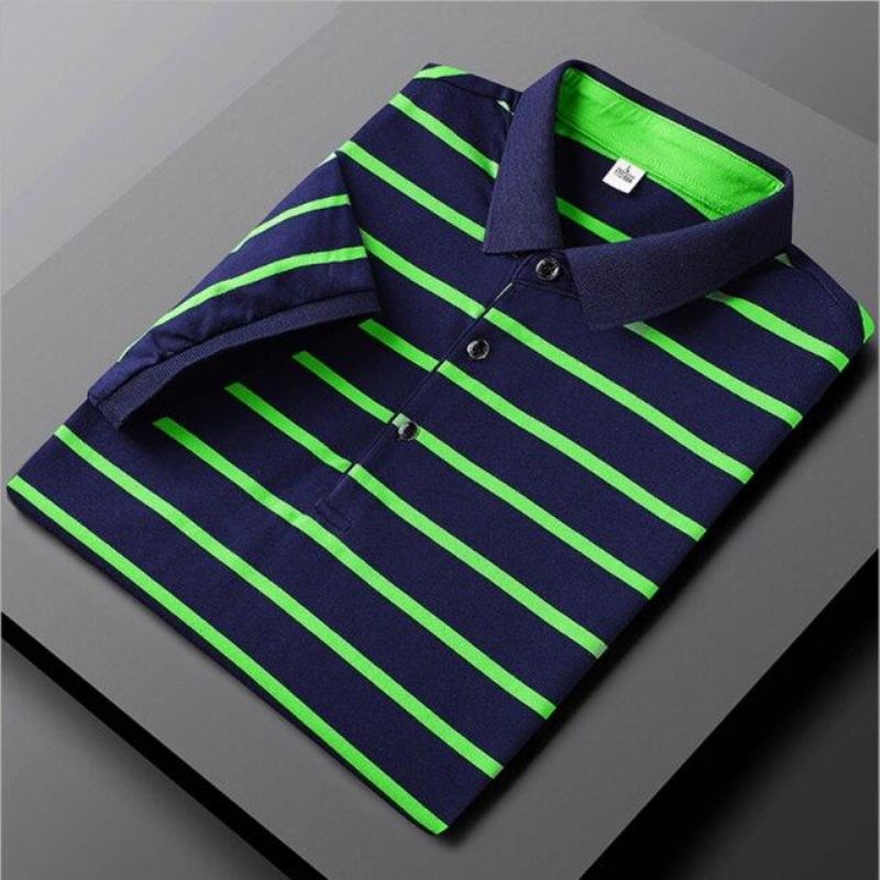 Heren Poloshirts Slim-fit Gestreept Poloshirt