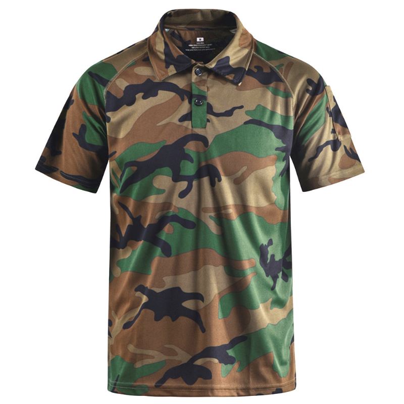 Heren Poloshirts Typhon Multicam Sneldrogend Tactisch Camouflagepoloshirt