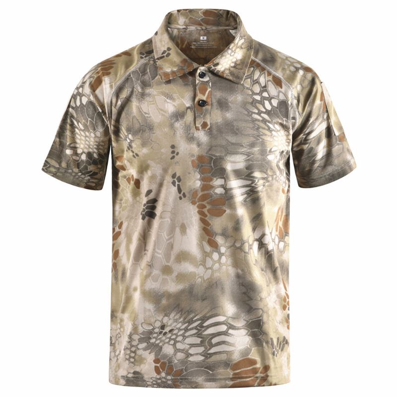 Heren Poloshirts Typhon Multicam Sneldrogend Tactisch Camouflagepoloshirt