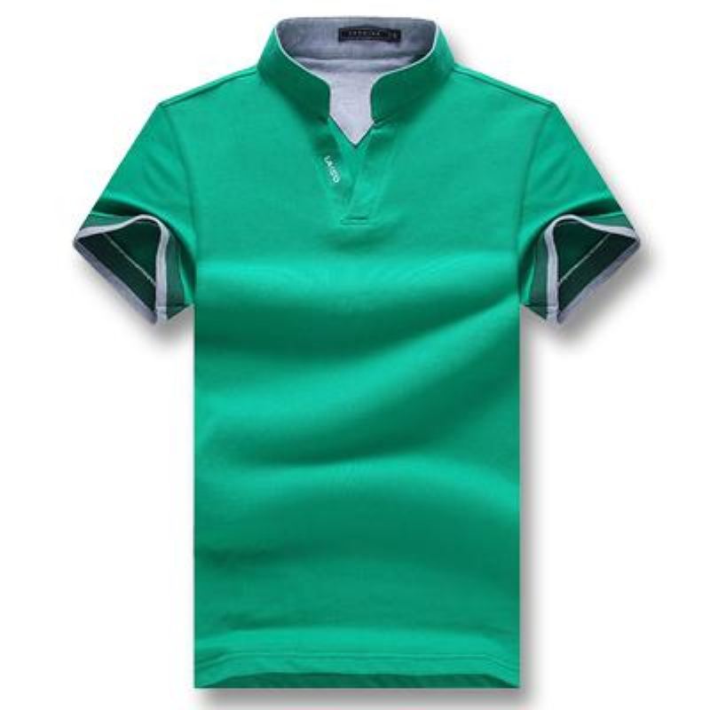 Heren Poloshirts Zomer Poloshirt Met Korte Mouwen En Omgeslagen Kraag