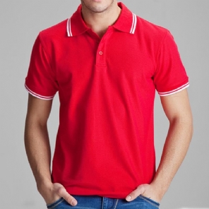 Poloshirts Heren Effen Casual Poloshirt