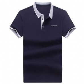 Poloshirts Heren Slim Fit Katoenen Poloshirt