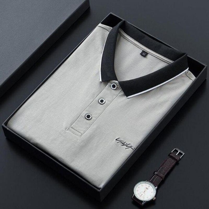 Poloshirts Heren Slim Fit Katoenen Poloshirt