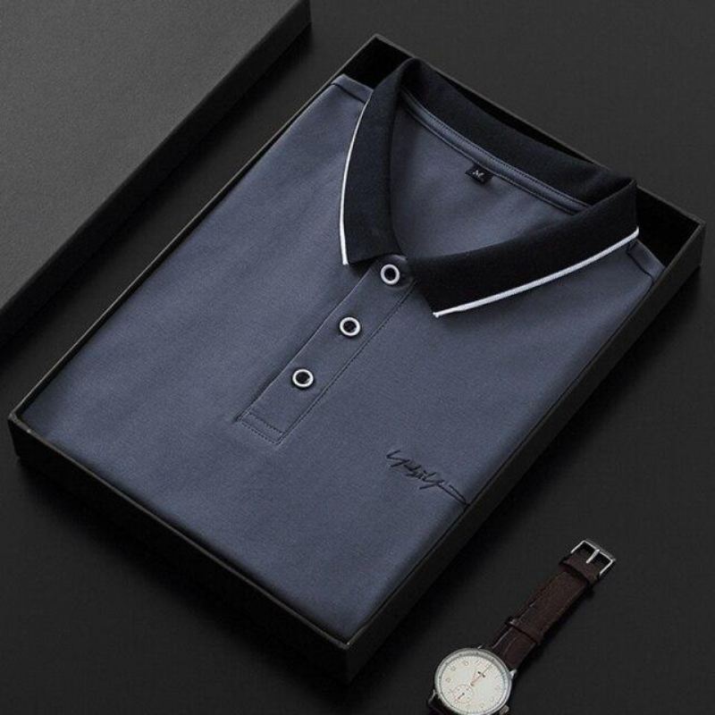 Poloshirts Heren Slim Fit Katoenen Poloshirt